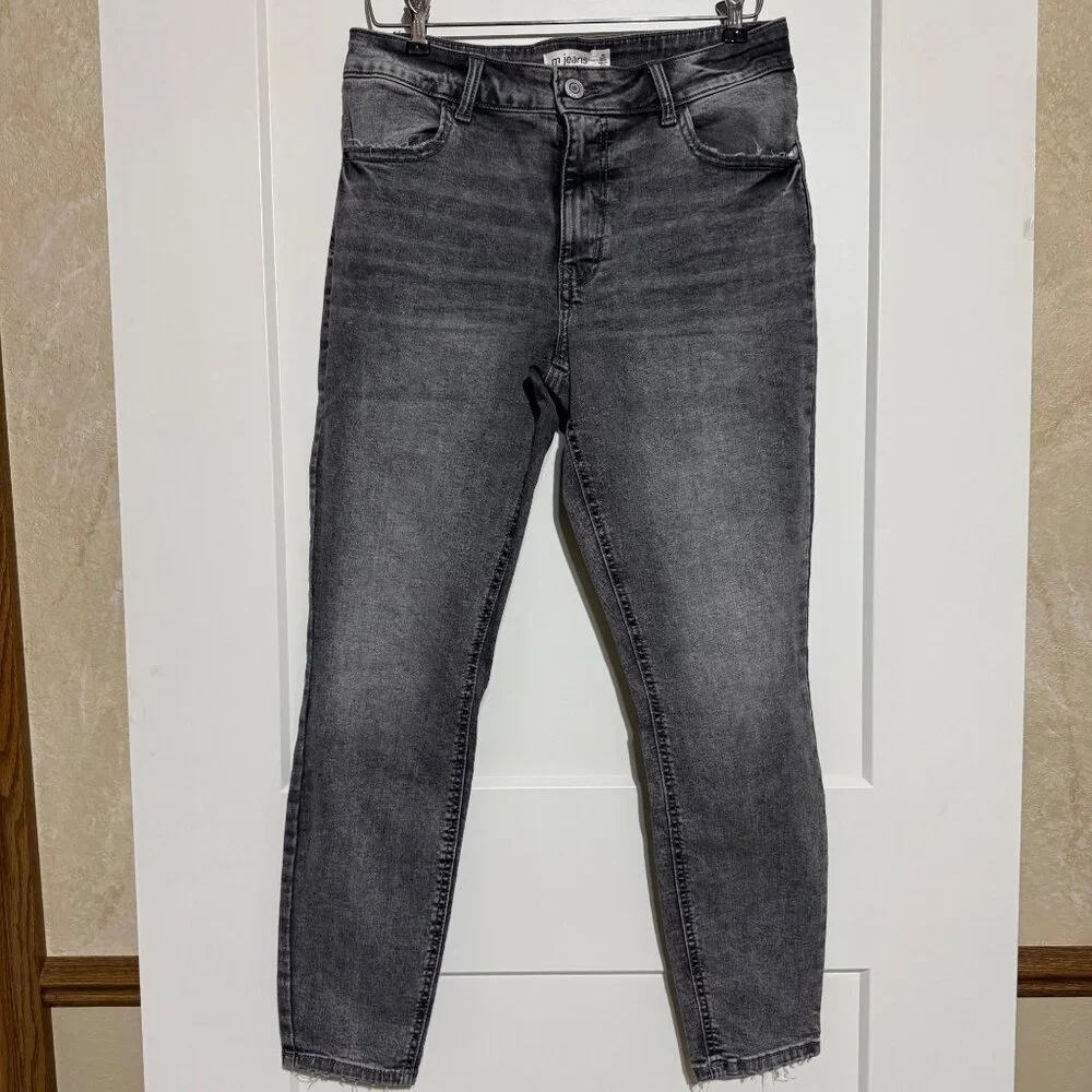M Jeans Maurices Super Skinny High Rise Curvy Fit Gray Denim Jeans M Short - Picture 2 of 10